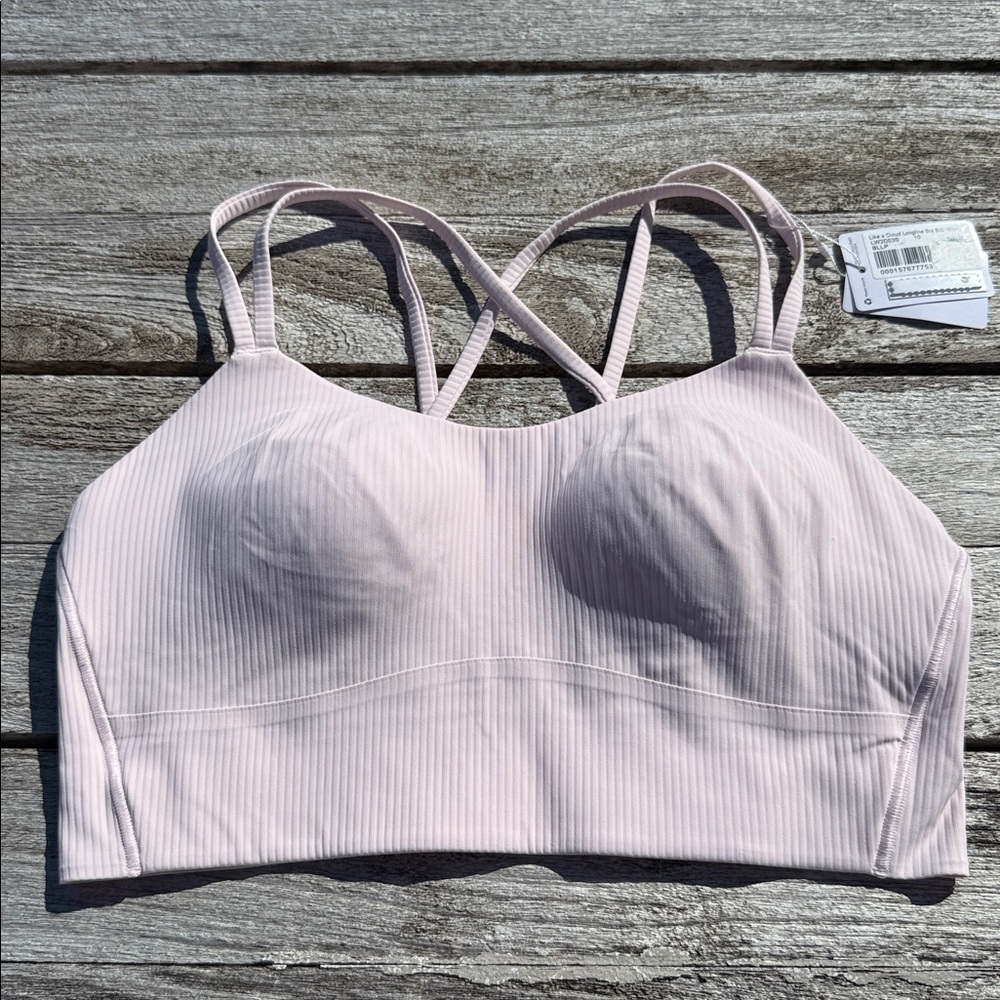 lululemon athletica Like a Cloud Ribbed Longline Bra B/C 10